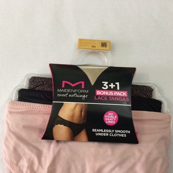 Maidenform Lace Tanga Sweet Nothing Ruched 4 pair - Picture 2 of 5
